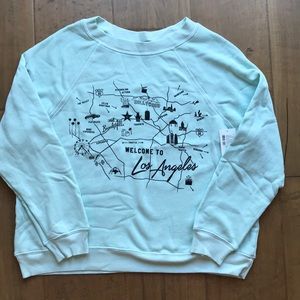 NWT Wildfox Star Maps Los Angeles Sweatshirt